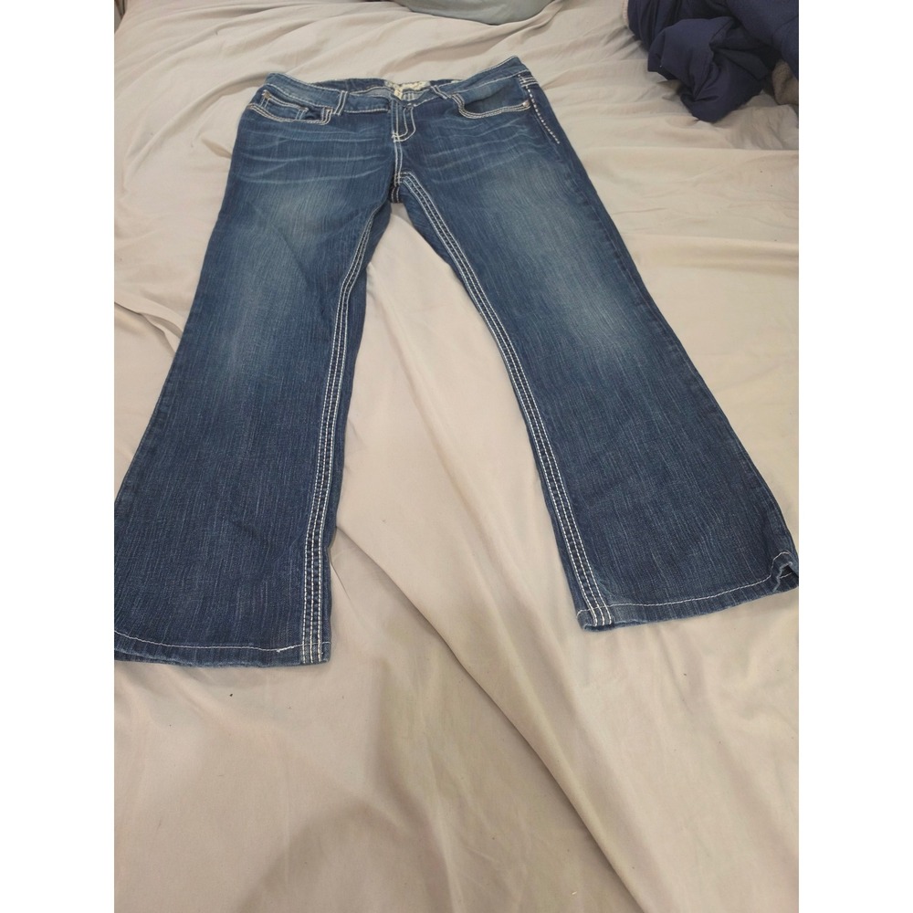 BKE Culture Bootcut Jeans Mens 34x31.5 Medium Wash Contrast Stitch Denim